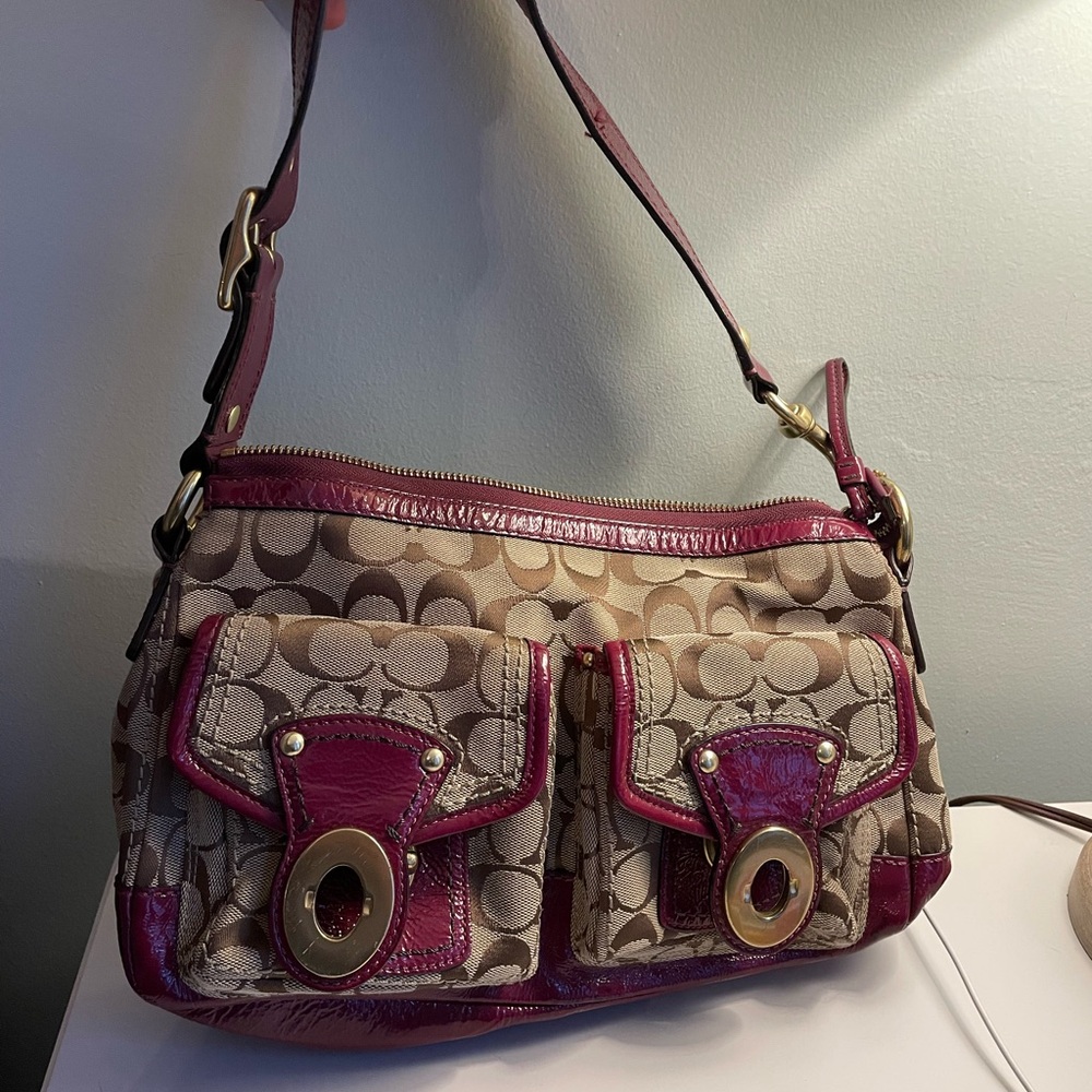 Stylish Tan and Pink Women's Bag